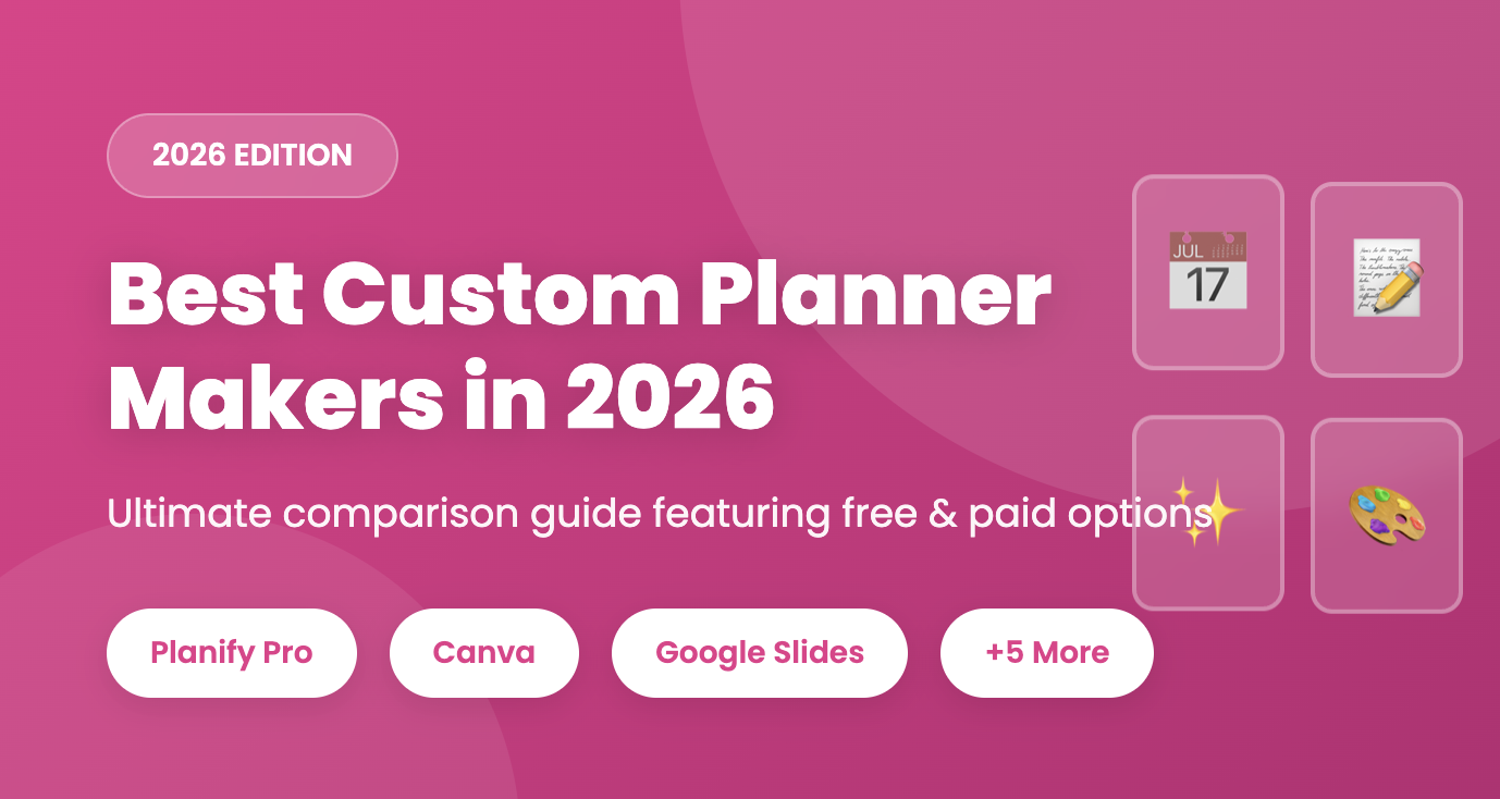 A screenshot taken from one of the custom planner maker tools compared in this guide