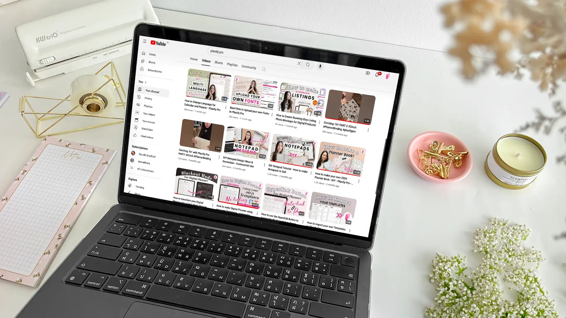 A graphic on affiliate tools and referrals for promoting a small planner business