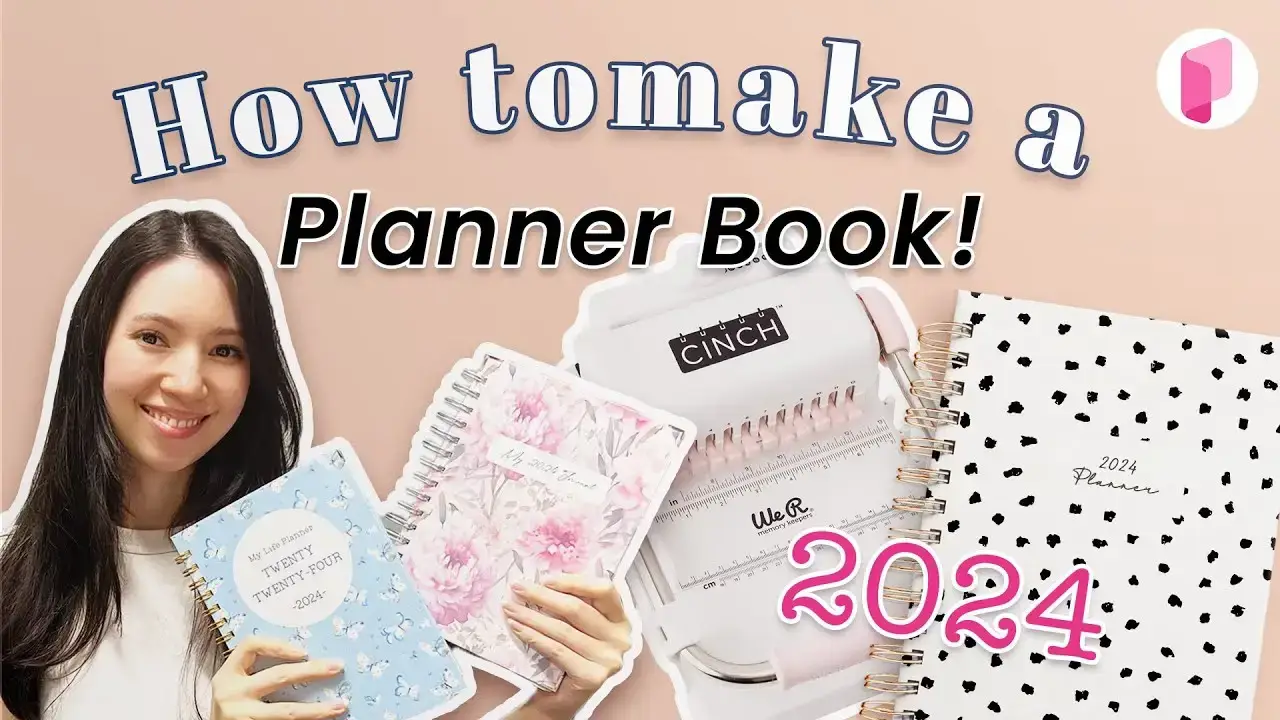 Handmade planner book with custom printed pages