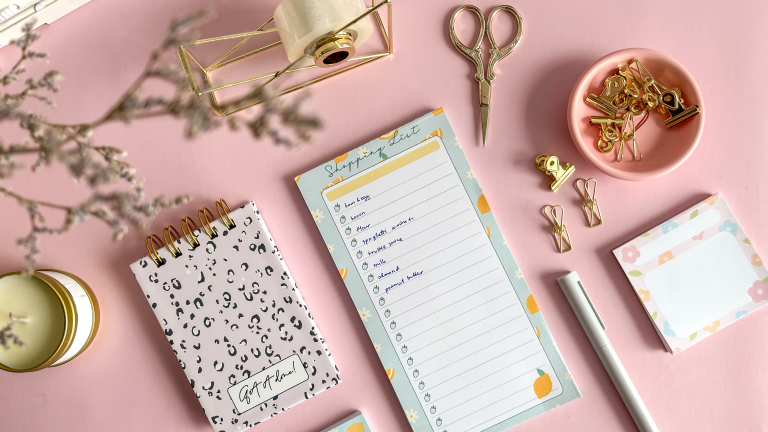 A printable to-do list and shopping list, the kind of template a printables shop sells