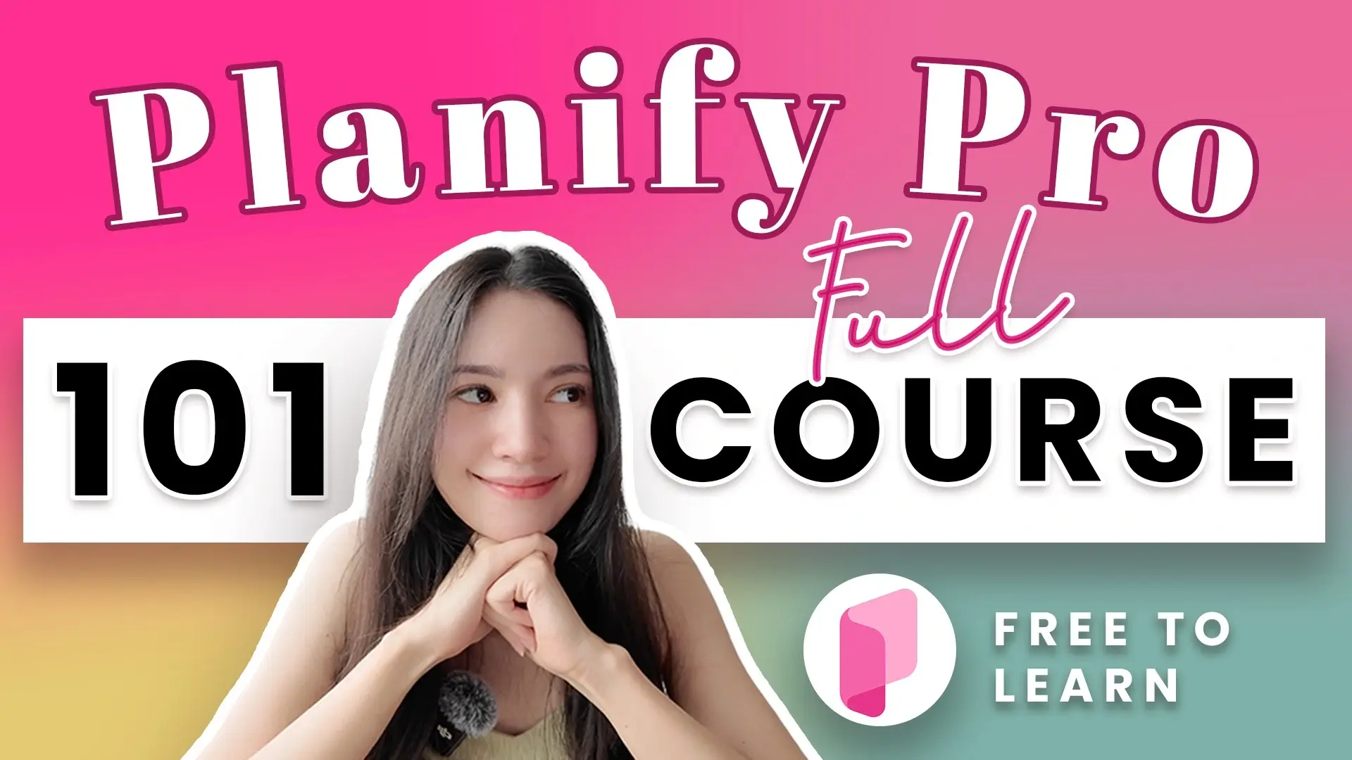 A course graphic for Planify Pro 101, the planner design training course