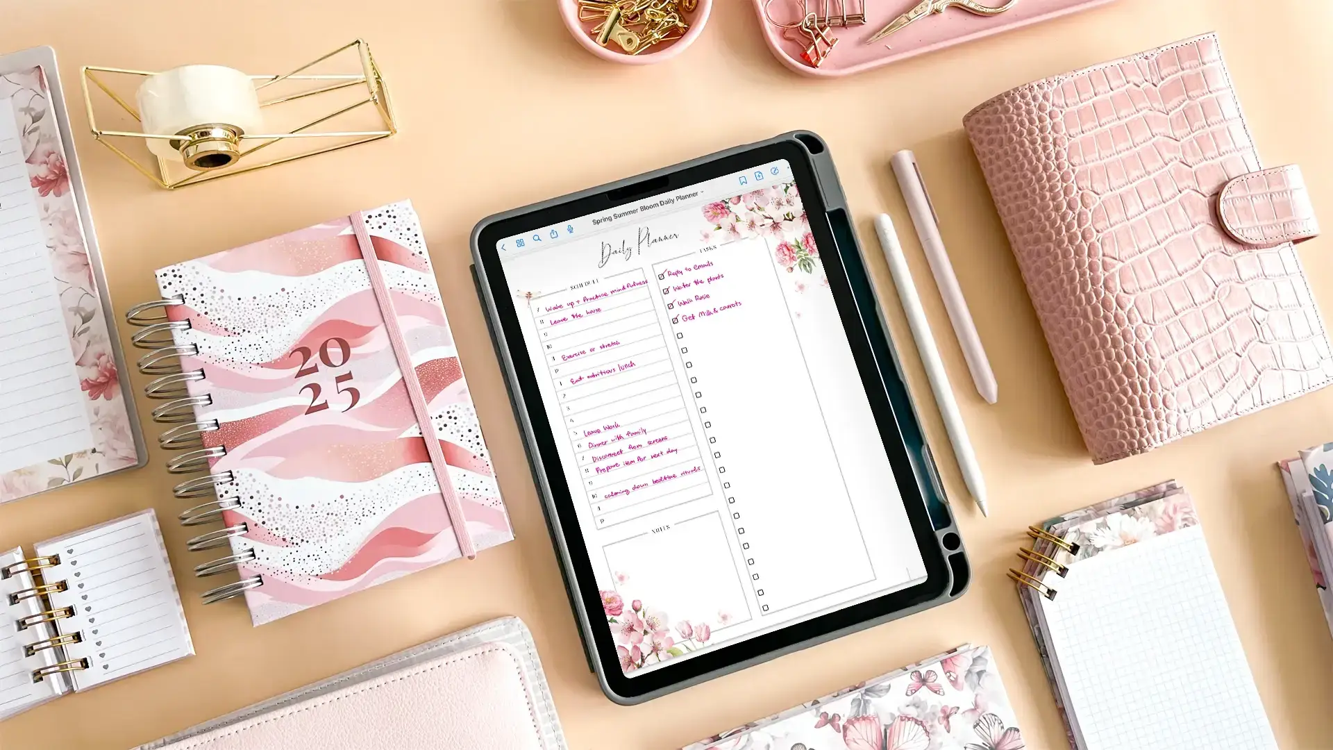 A digital planner used for habit tracking and building daily habits