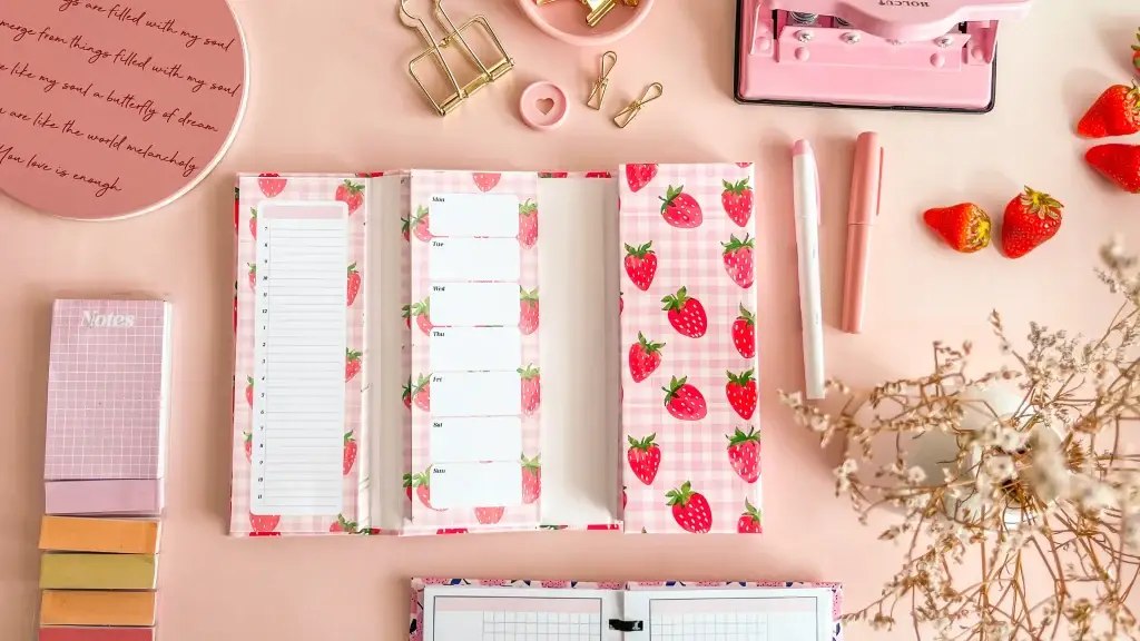 A handmade folding memo notepad made from printed and folded pages
