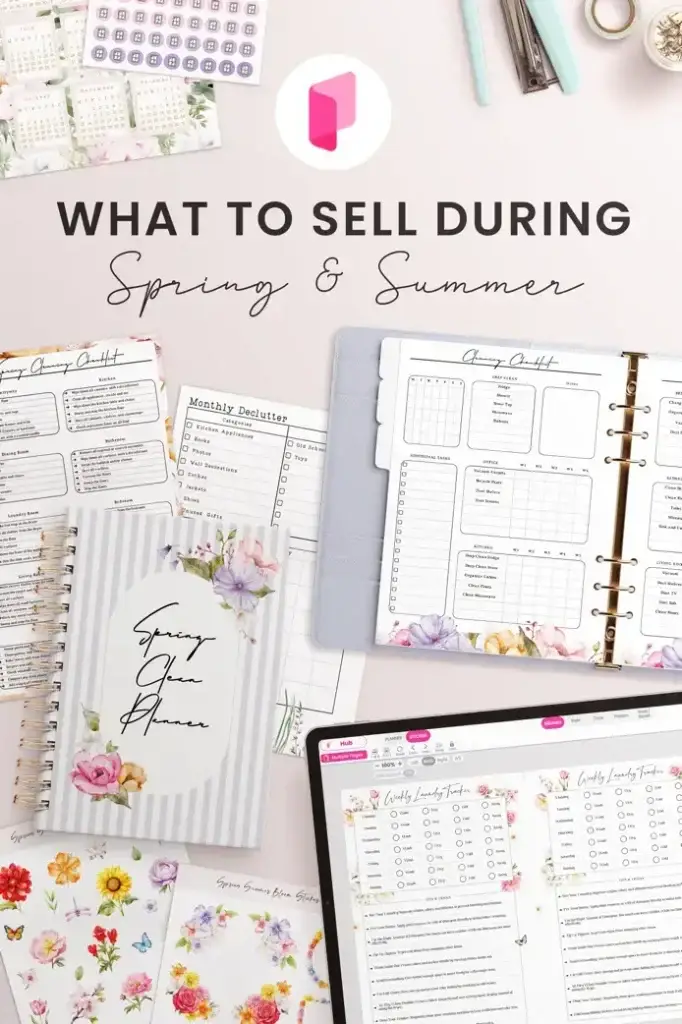 A promotional banner about what to sell during the spring season on Etsy