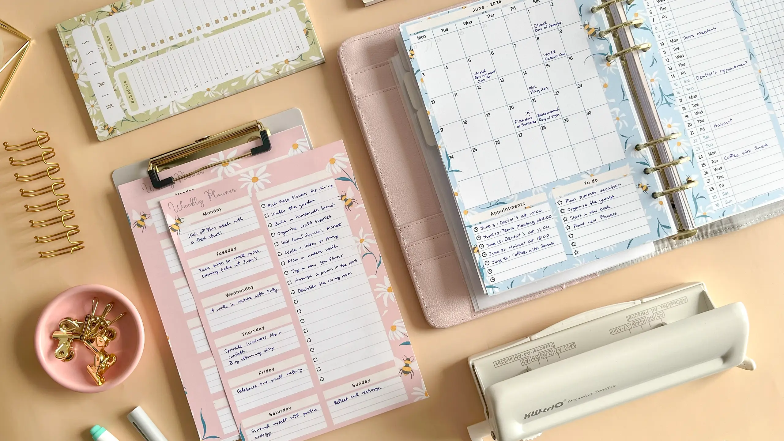 Printable planner set packs from Planify Pro, including weekly planner pages