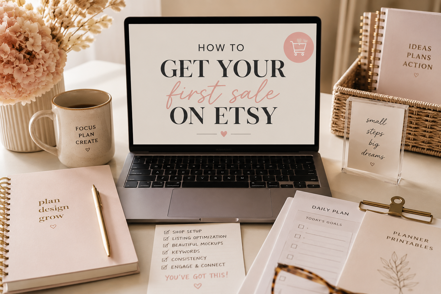 A printable planner listing in a new seller's Etsy shop