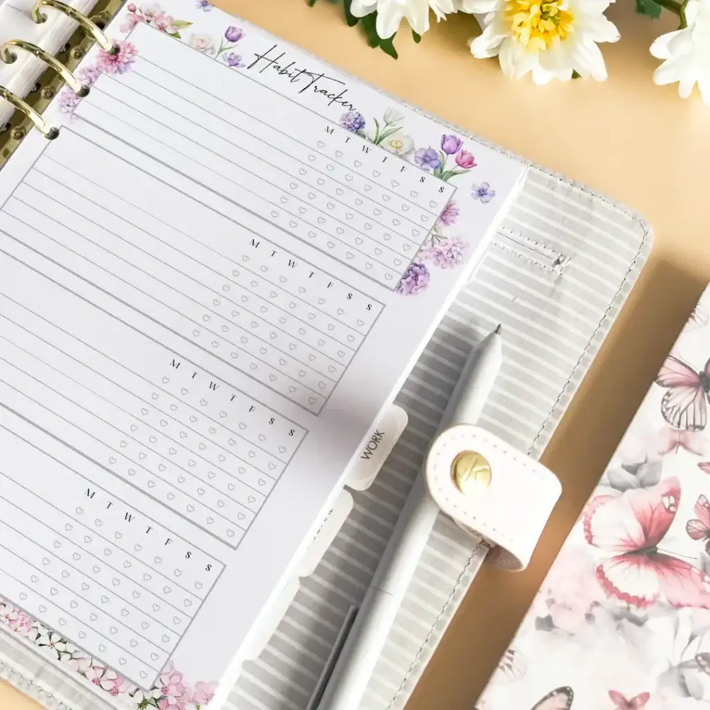 A habit tracker planner template made in Planify Pro, used here for tracking anxiety